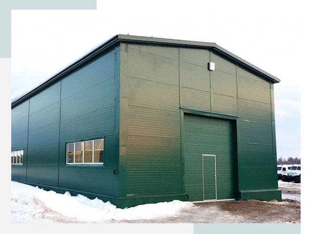 Двускатные ангары в Воркуте