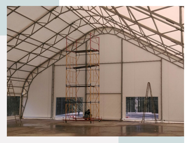 Шатровые ангары в Воркуте